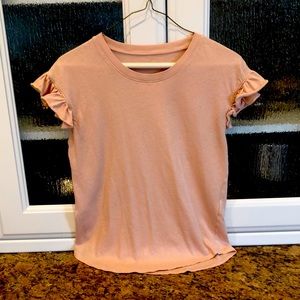 Kate Spade ruffle t-shirt size s Cameo Pink